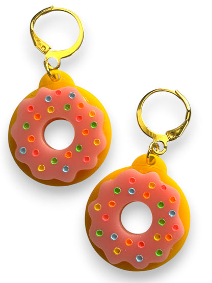 NEW! Orecchini "I PICCOLINI" - Mini Ciambelle con Glassa Rosa