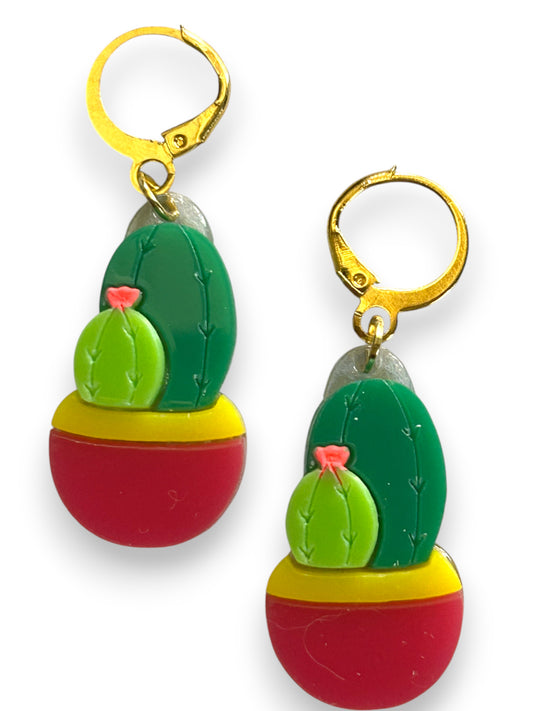 NEW! Orecchini "I PICCOLINI" - Pianta Grassa con Due Cactus