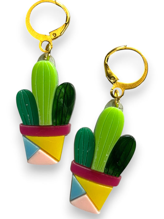 NEW! Orecchini "I PICCOLINI" - Pianta Grassa con Tre Cactus