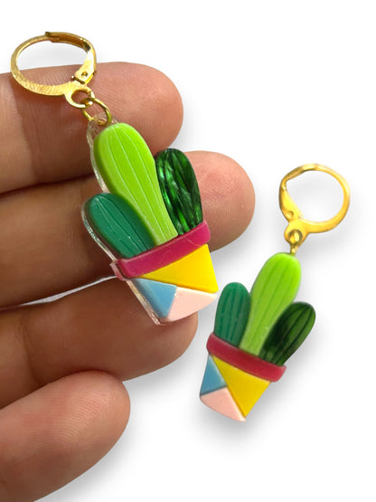 NEW! Orecchini "I PICCOLINI" - Pianta Grassa con Tre Cactus
