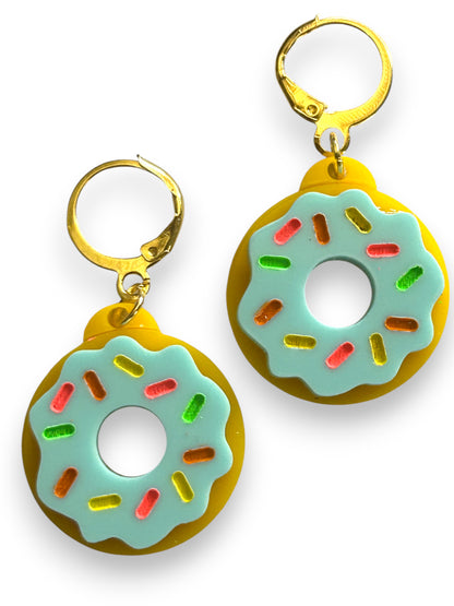 NEW! Orecchini "I PICCOLINI" - Mini Ciambelle con Glassa Azzurra