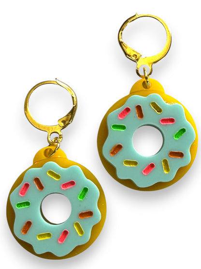 NEW! Orecchini "I PICCOLINI" - Mini Ciambelle con Glassa Azzurra