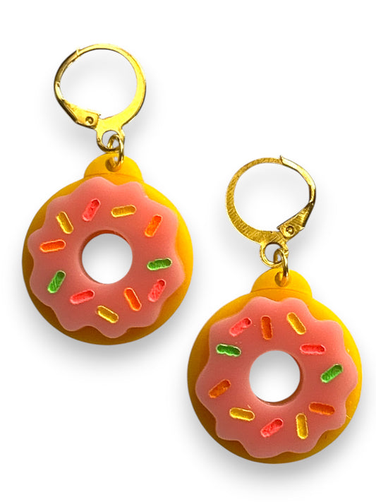 NEW! Orecchini "I PICCOLINI" - Mini Ciambelle con Glassa Rosa