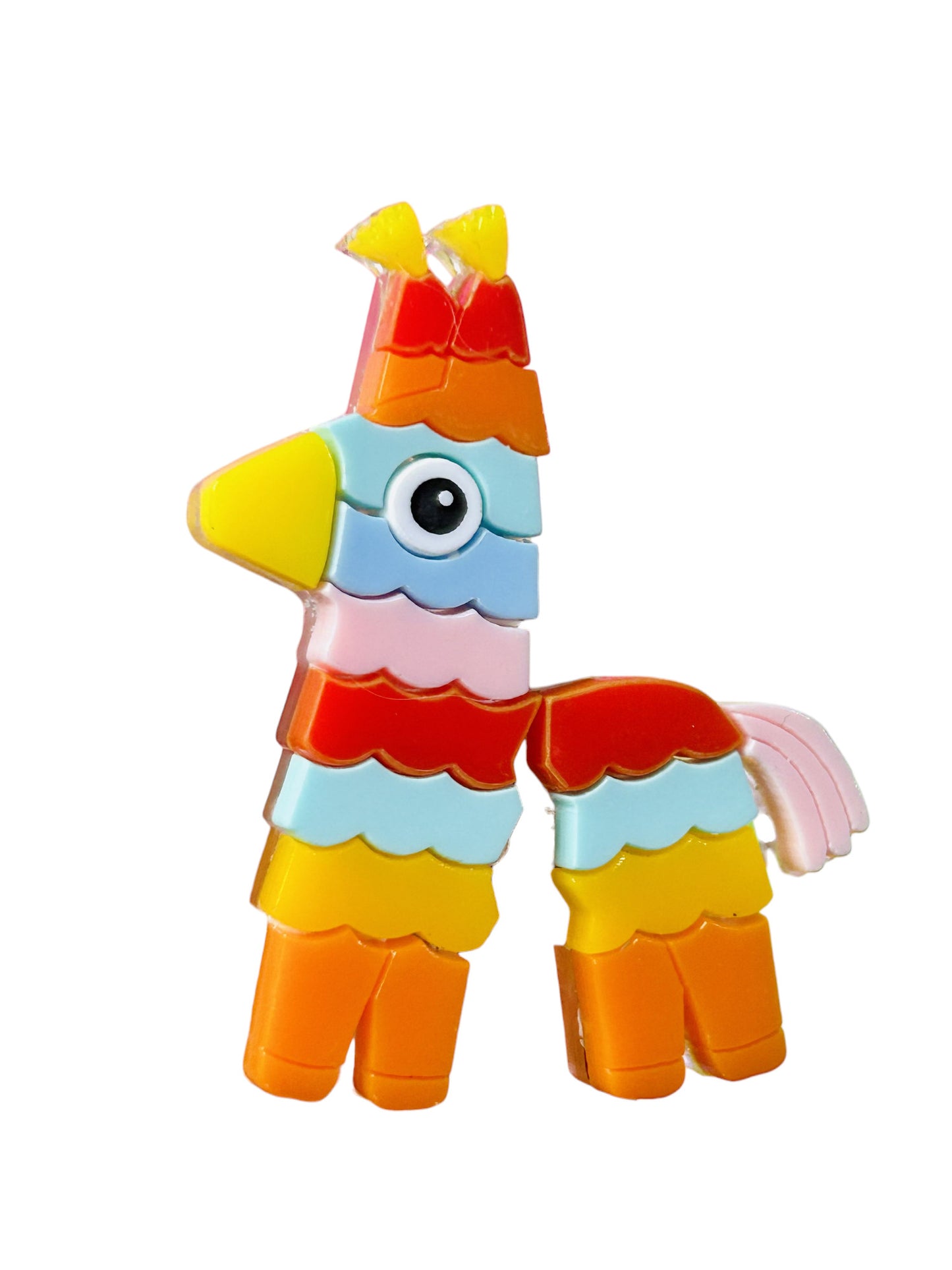 Arte Messicana -  Piñata Preoccupata Orecchini + Spilla
