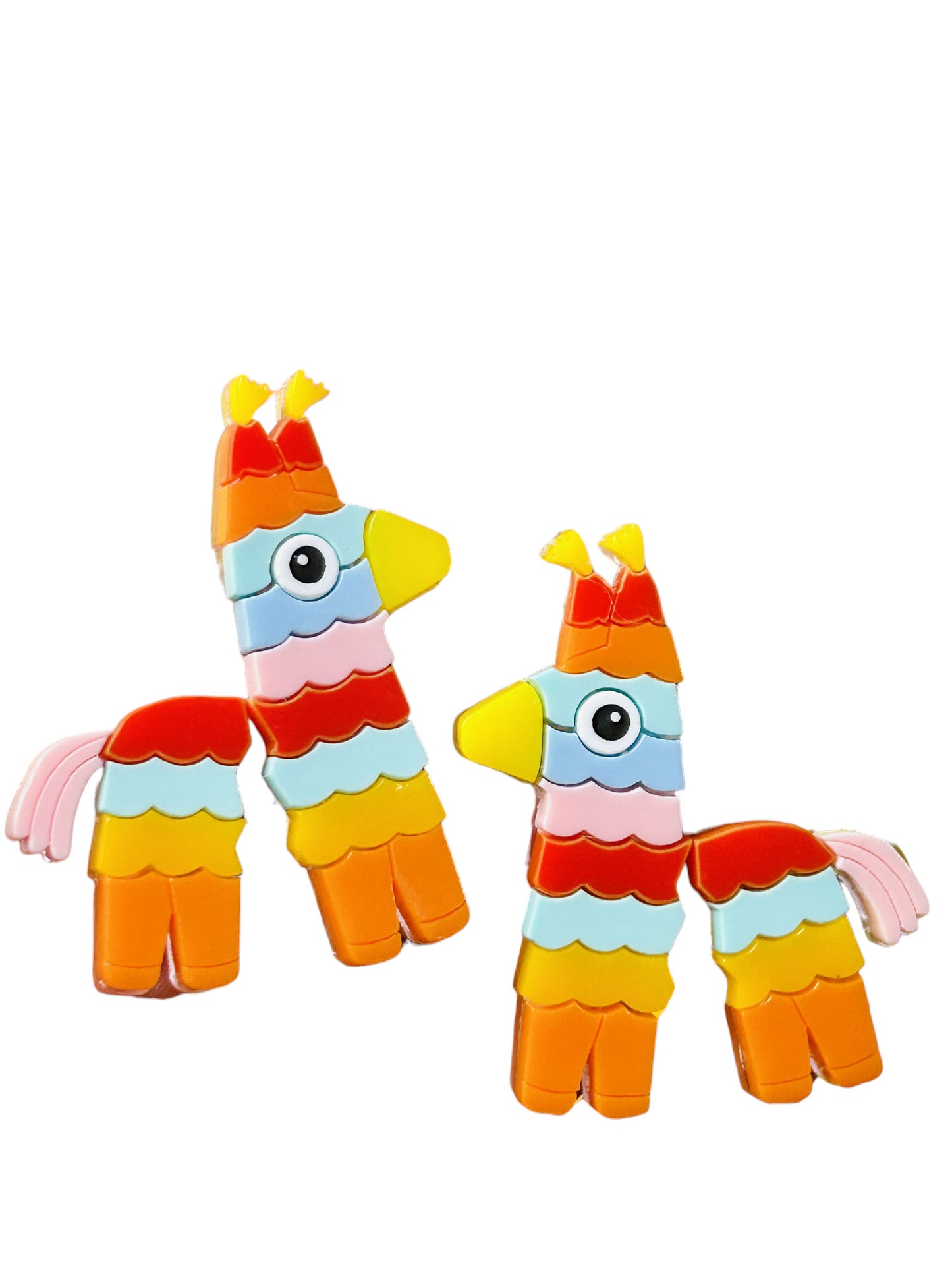 Arte Messicana -  Piñata Preoccupata Orecchini + Spilla