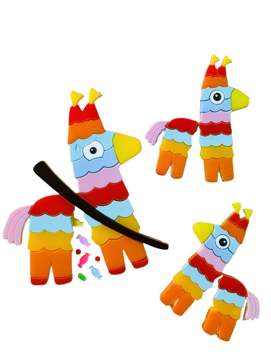 Arte Messicana -  Piñata Preoccupata Orecchini + Spilla