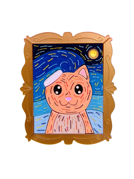 Gatti nell'Arte - Quadro Gatto Post Impressionista