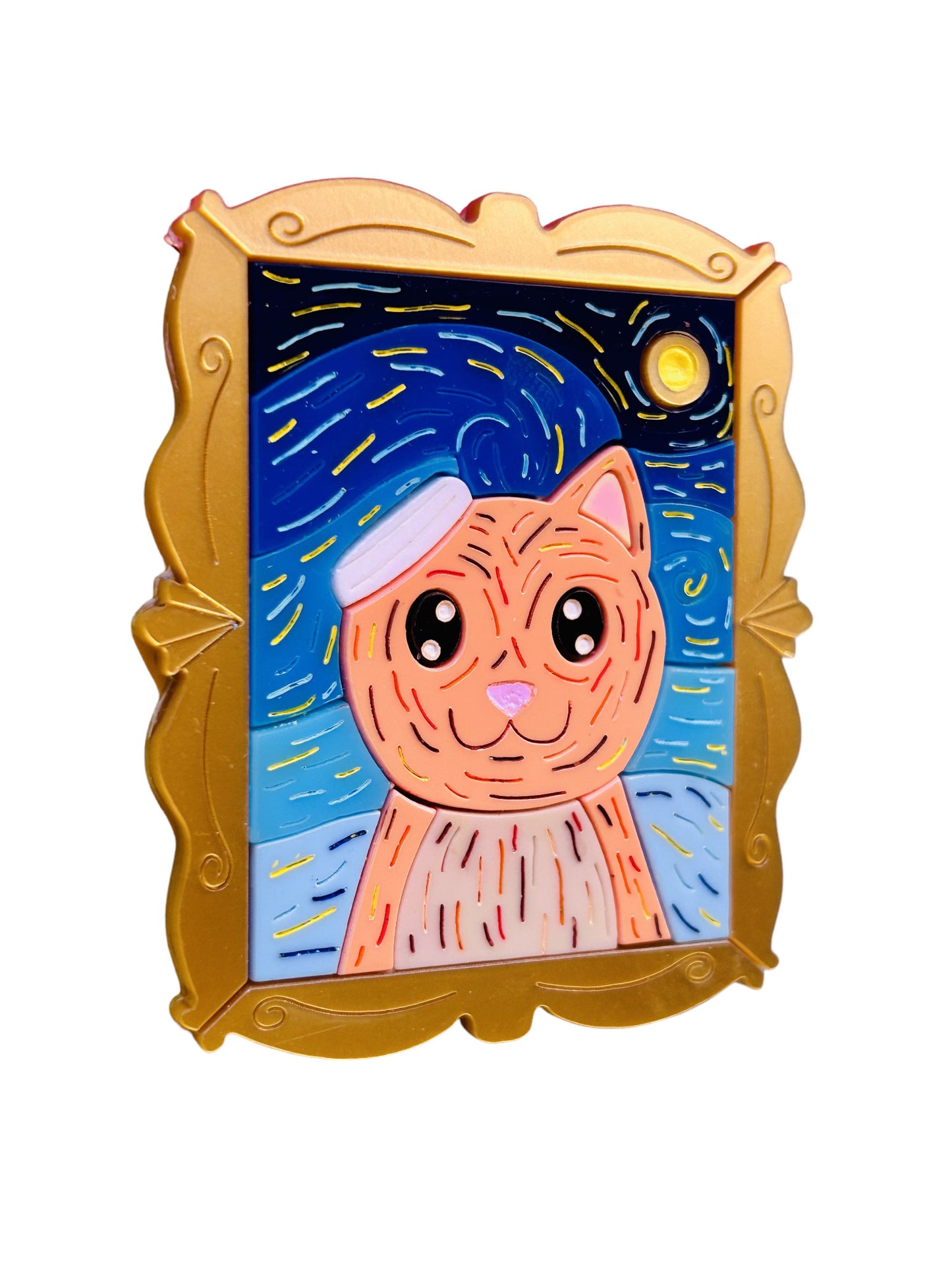 Gatti nell'Arte - Quadro Gatto Post Impressionista