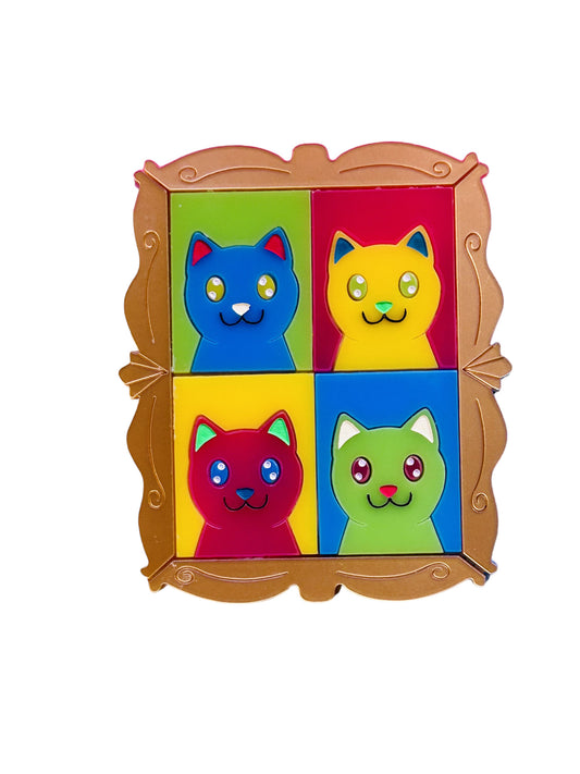 Gatti nell'Arte - Quadro Gatto Pop Art