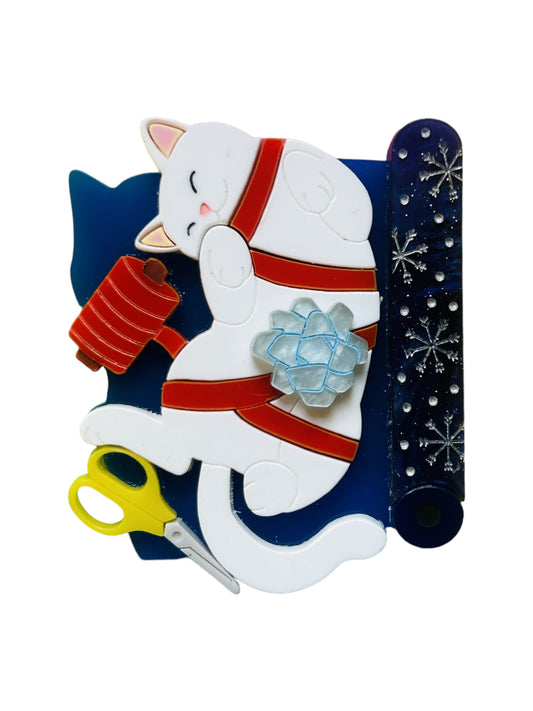 Meowy Christmas - Gatto Su Carta Regalo