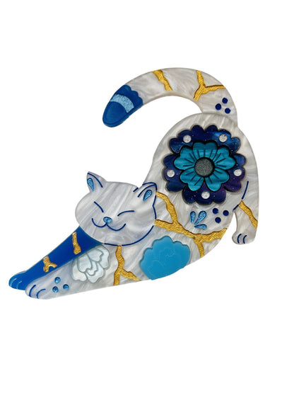 Animali di Porcellana - Gatto Stiracchiato