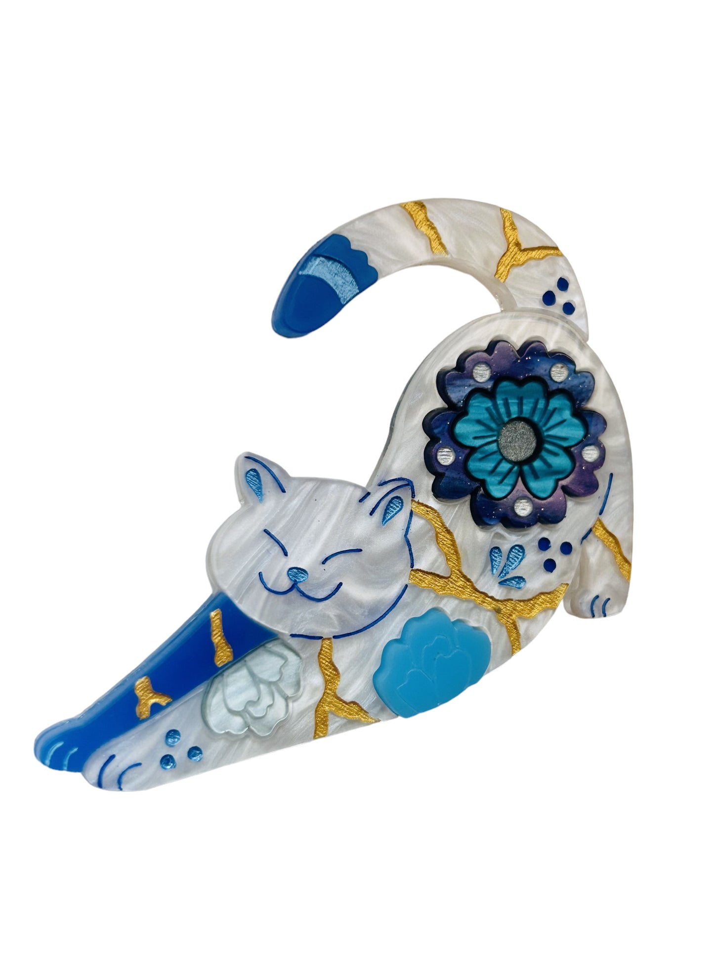 Animali di Porcellana - Gatto Stiracchiato
