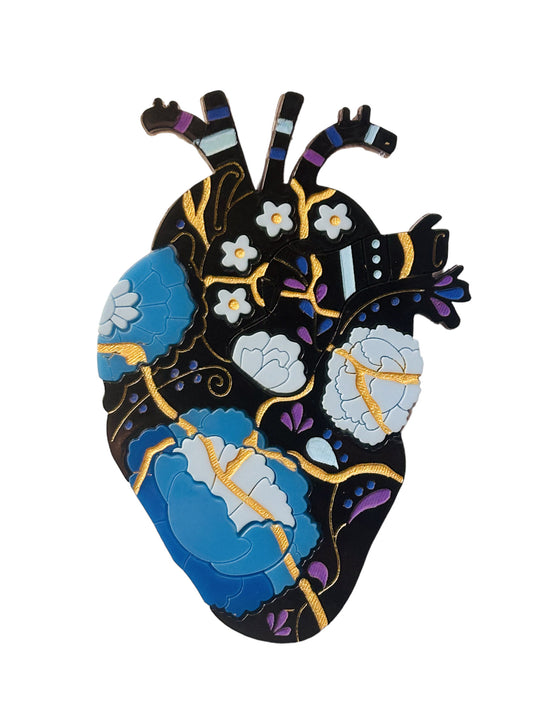 Cuori Anatomici - Kintsugi Nero e Blu