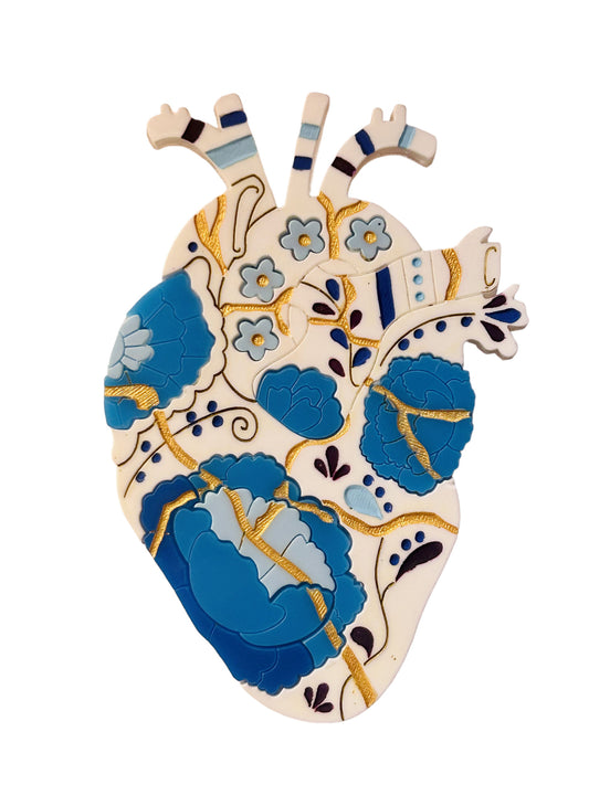 Cuori Anatomici - Kintsugi Bianco e Blu