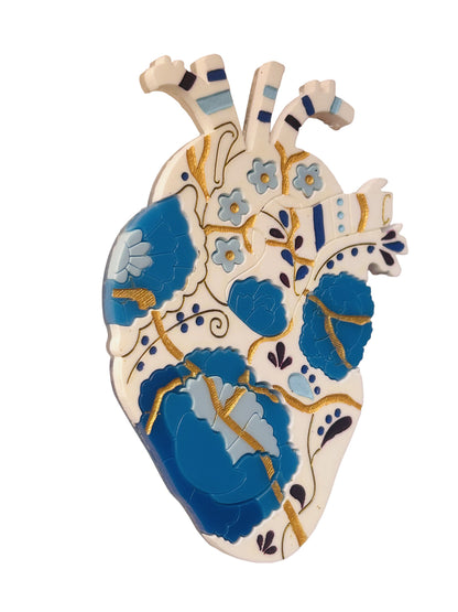 Cuori Anatomici - Kintsugi Bianco e Blu