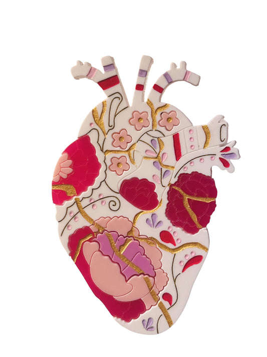 Cuori Anatomici - Kintsugi Bianco e Rosa