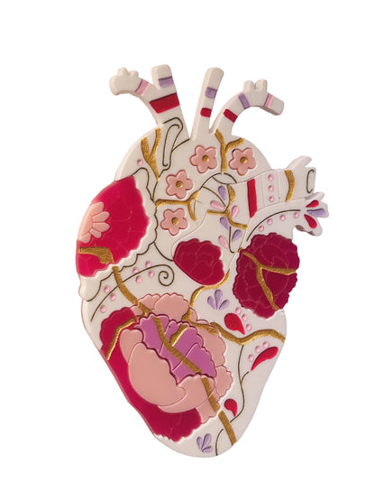 Cuori Anatomici - Kintsugi Bianco e Rosa