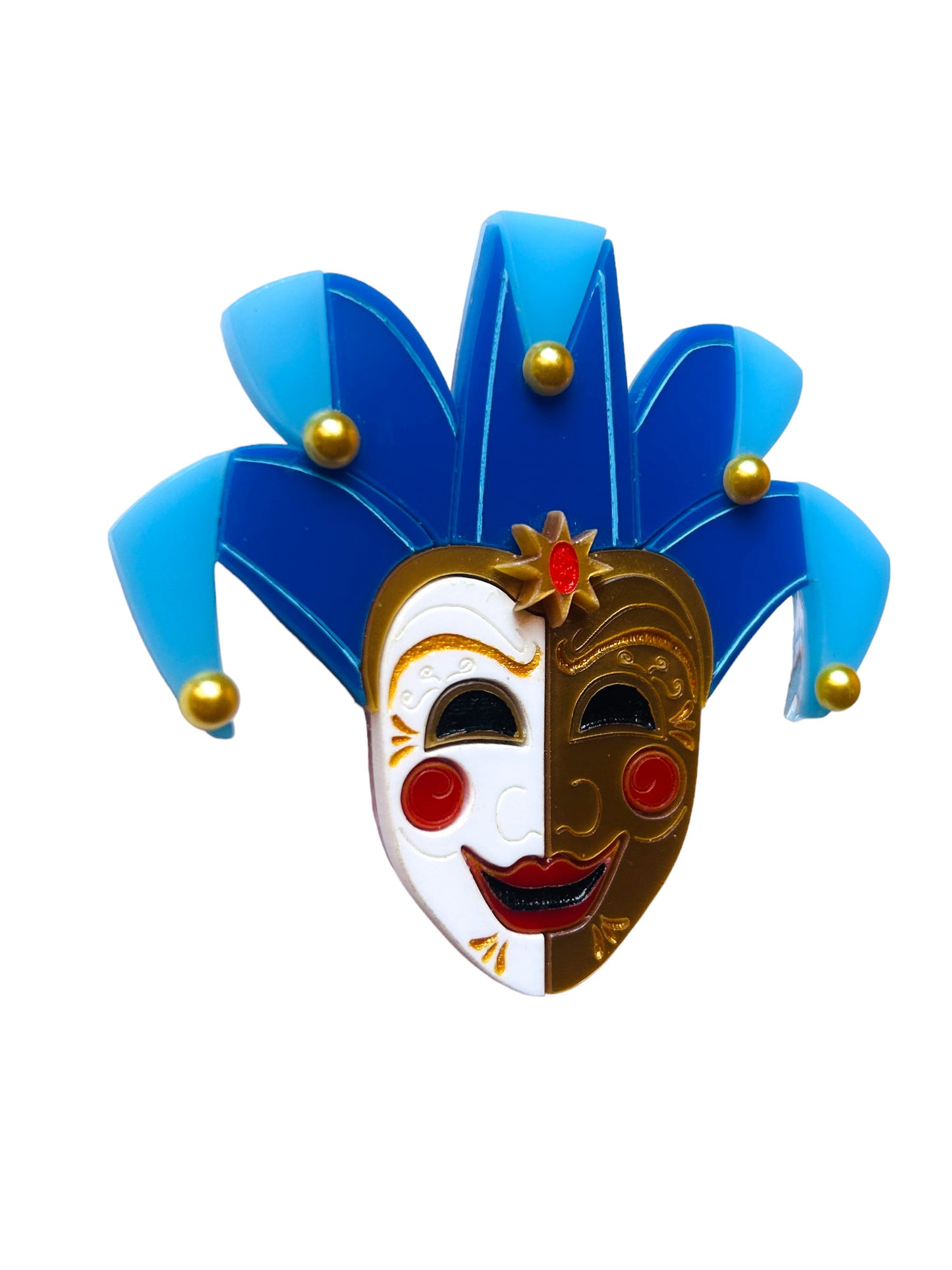 Maschere Veneziane: Maschera Joker Uomo Blu