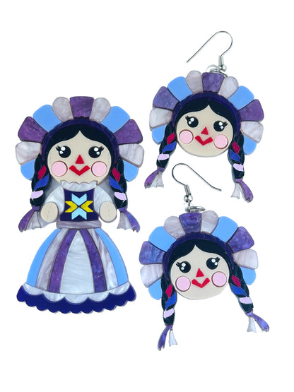 Mexico Lindo Y Querido - Orecchini Muñeca Lele Viola
