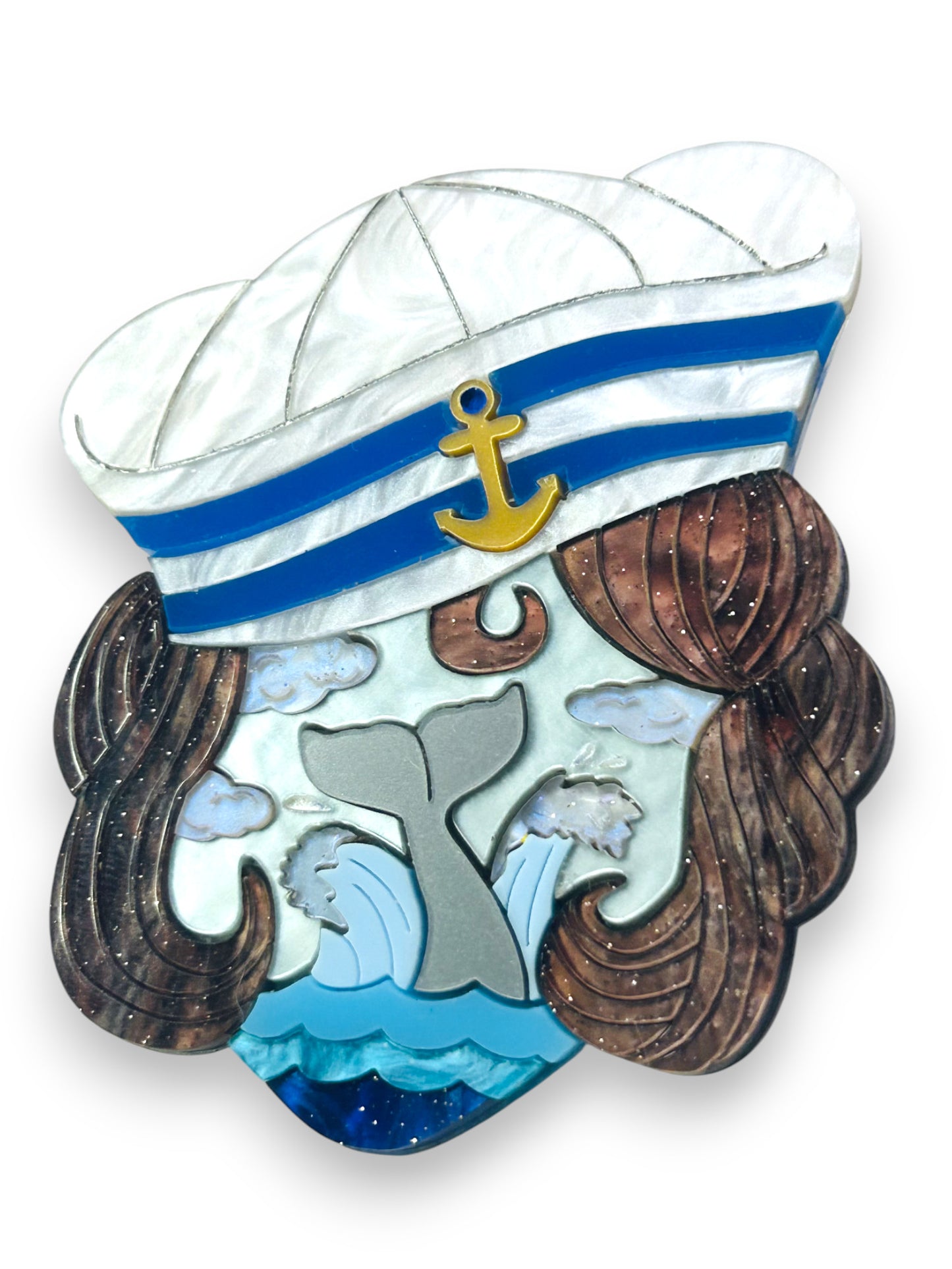 Deep Blue Sea - Testa Marinaio Donna con Balena