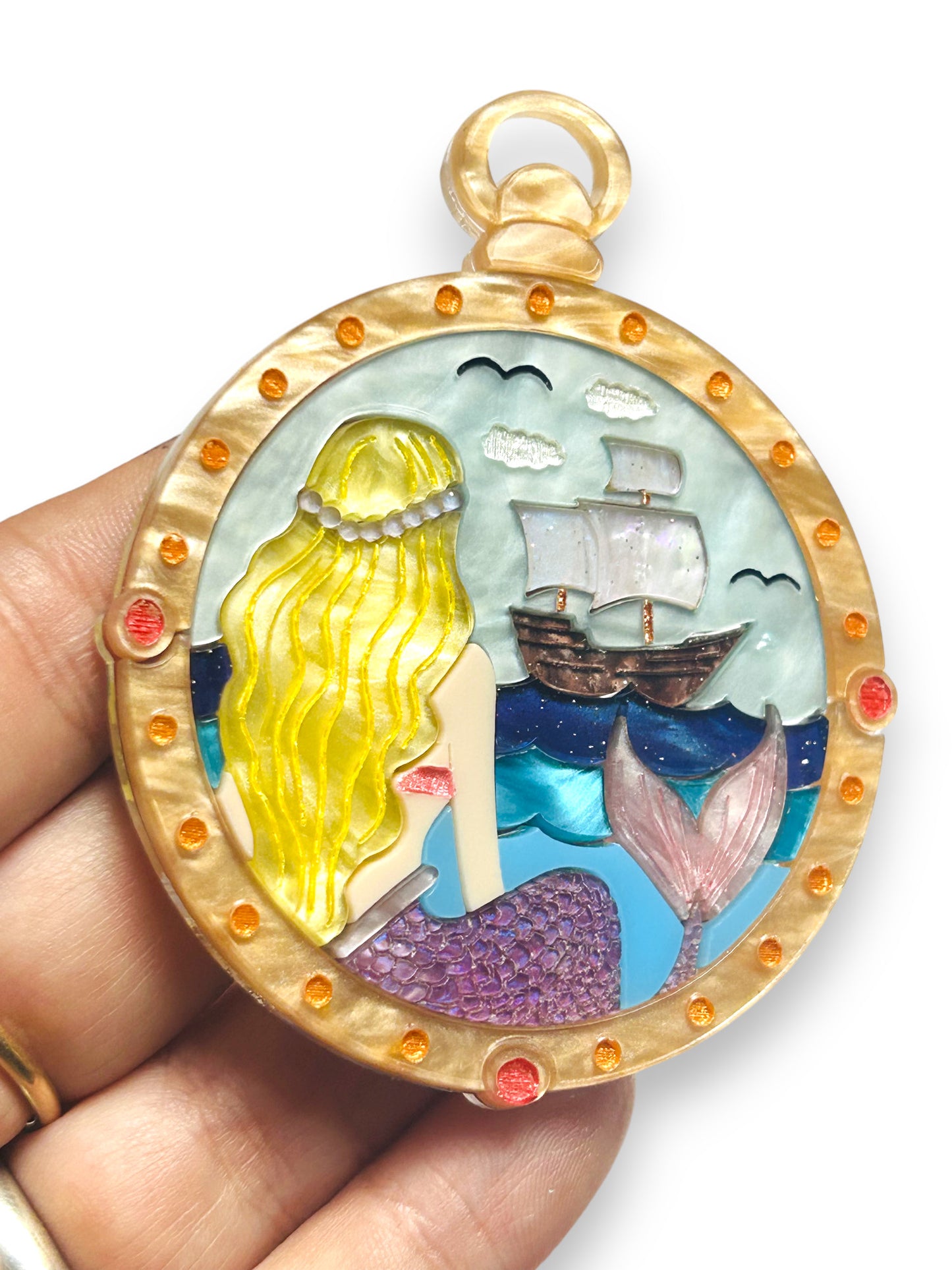 Deep Blue Sea - Bussola con Barca e Sirena