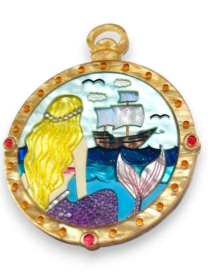 Deep Blue Sea - Bussola con Barca e Sirena