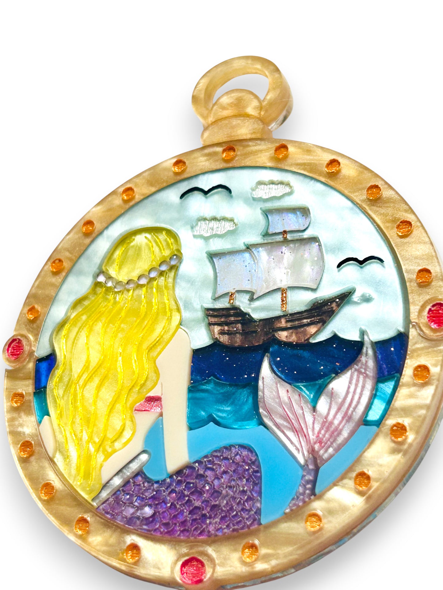 Deep Blue Sea - Bussola con Barca e Sirena