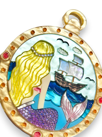 Deep Blue Sea - Bussola con Barca e Sirena
