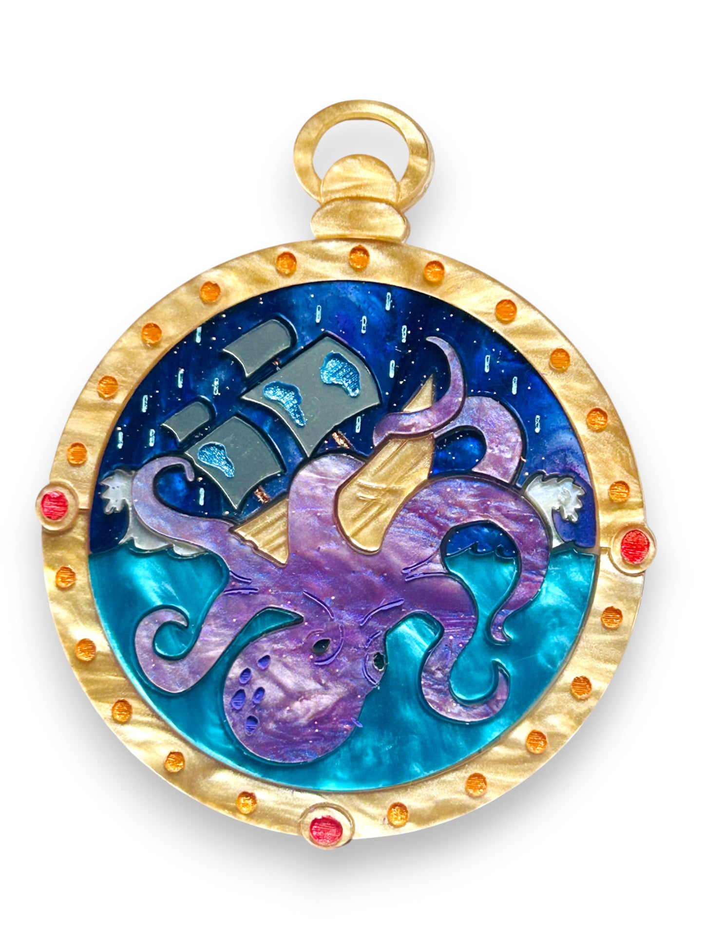 Deep Blue Sea - Bussola con Kraken e Barca