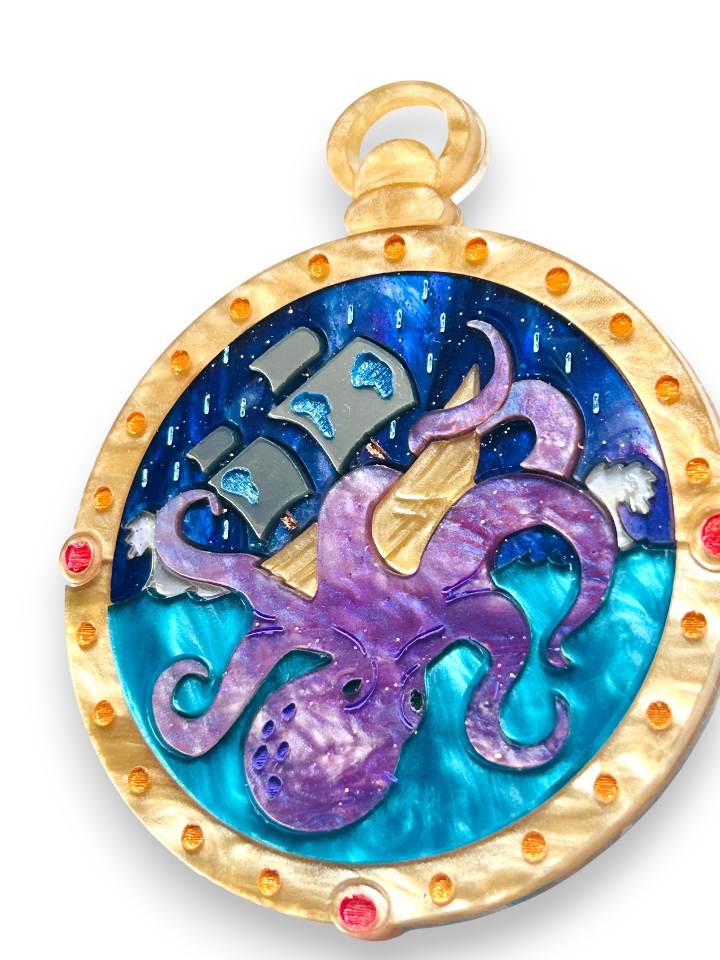 Deep Blue Sea - Bussola con Kraken e Barca
