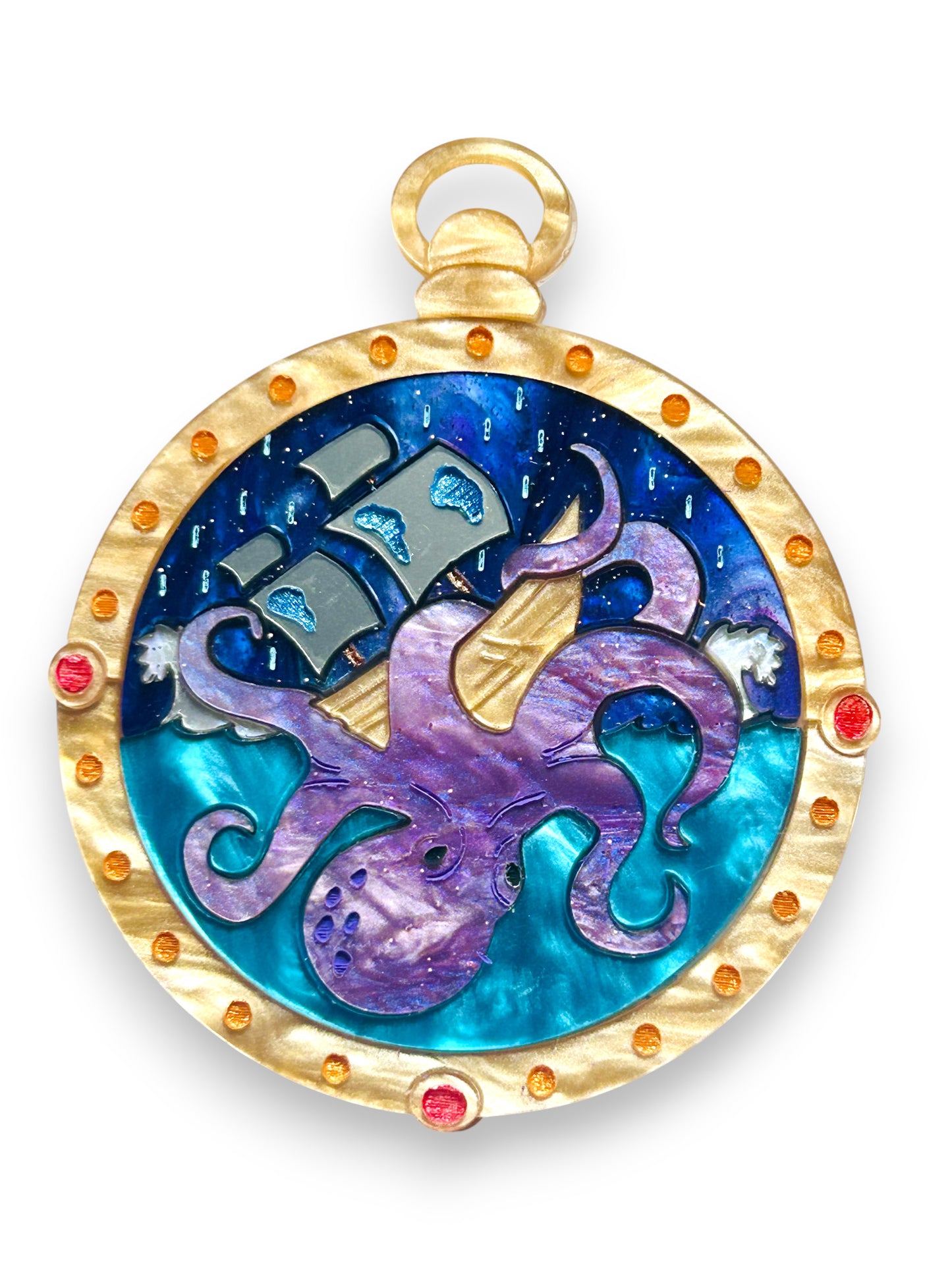 Deep Blue Sea - Bussola con Kraken e Barca