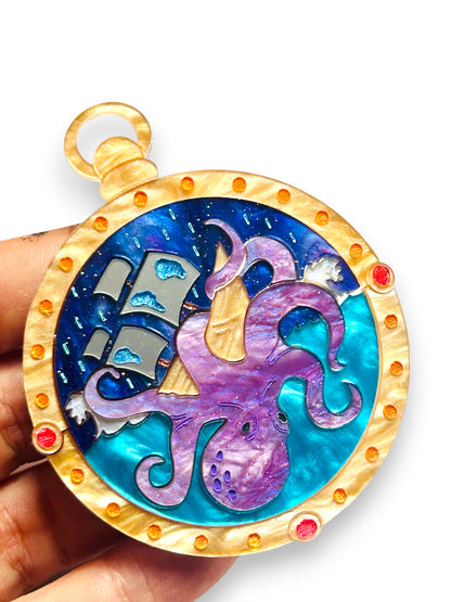 Deep Blue Sea - Bussola con Kraken e Barca