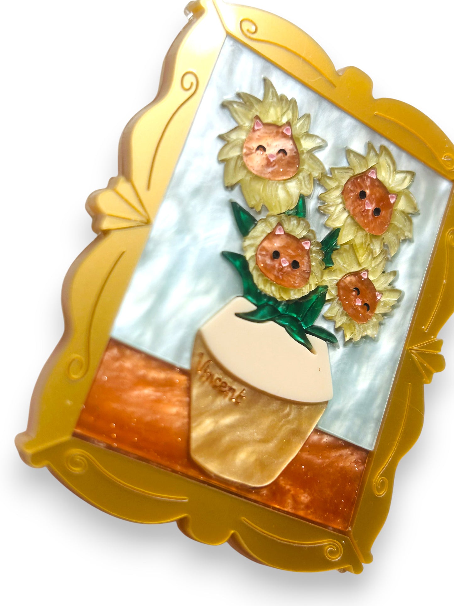 Gatti nell'Arte - Quadro Gatti Girasoli