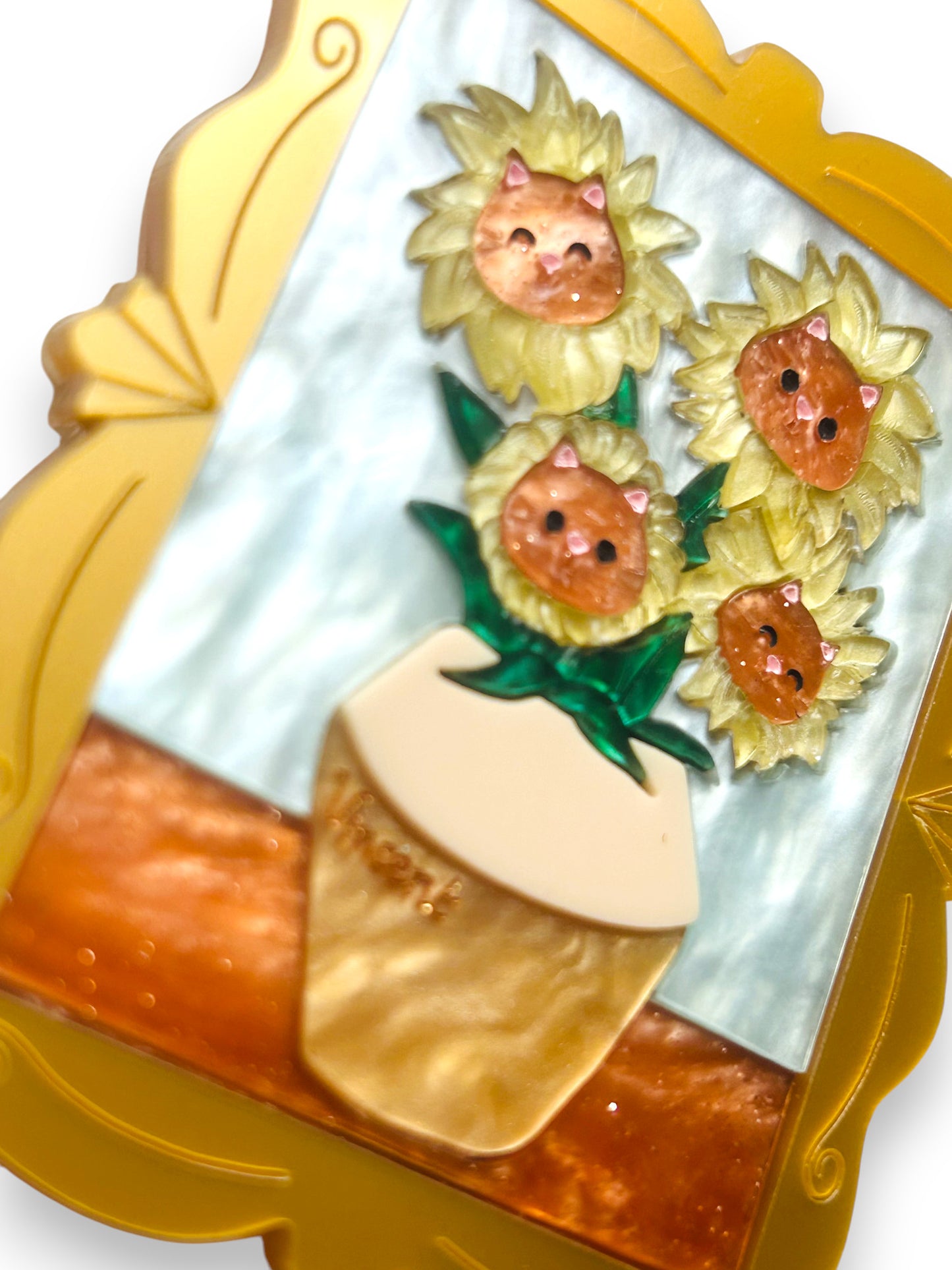 Gatti nell'Arte - Quadro Gatti Girasoli