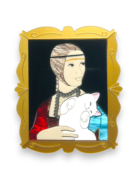 Gatti nell'Arte - Quadro Dama con Gatto