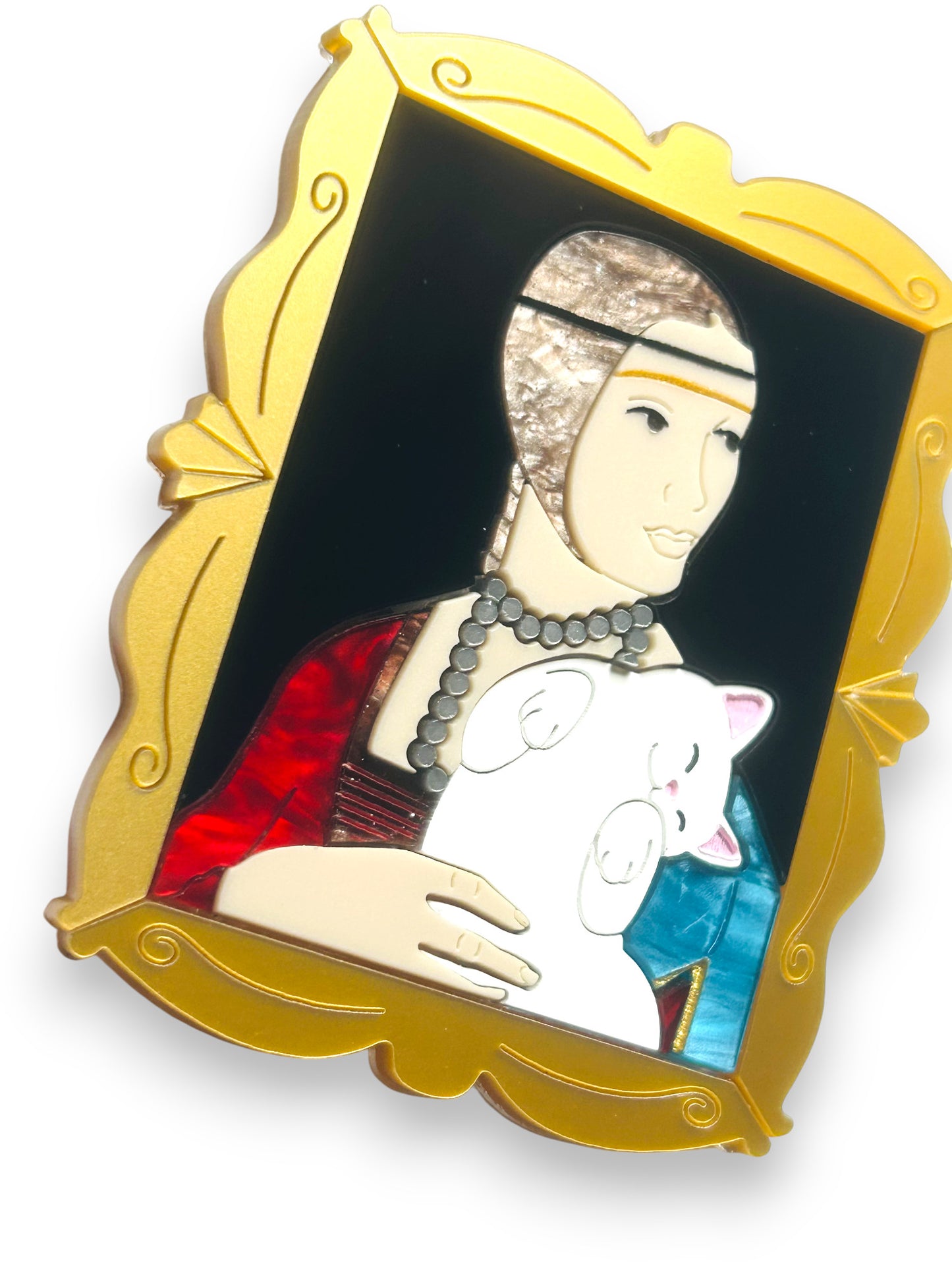 Gatti nell'Arte - Quadro Dama con Gatto