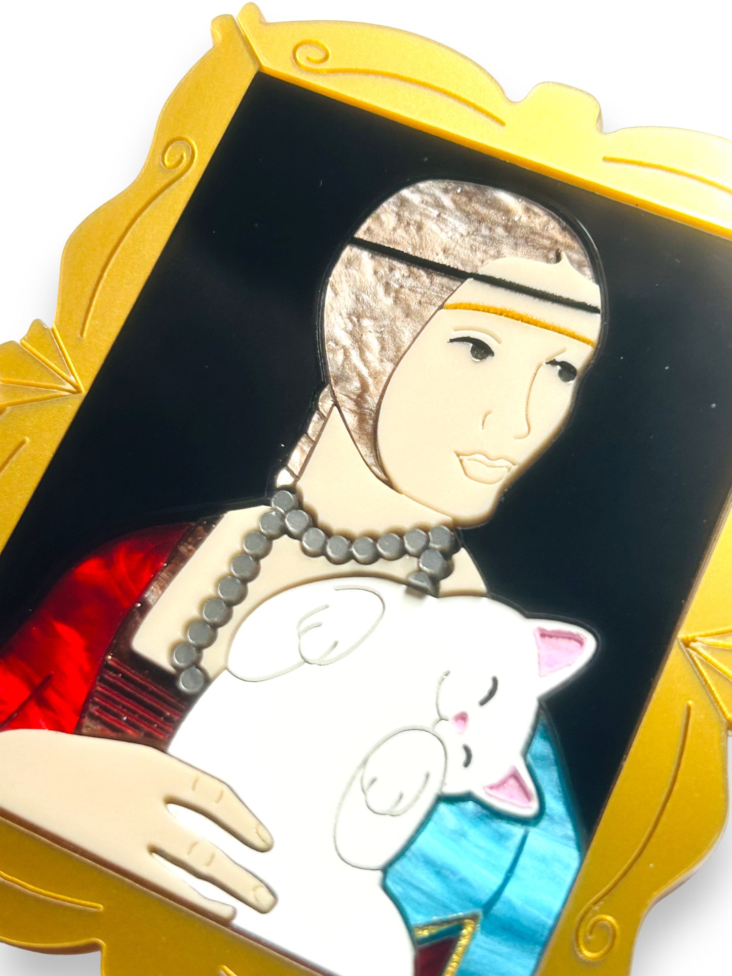 Gatti nell'Arte - Quadro Dama con Gatto