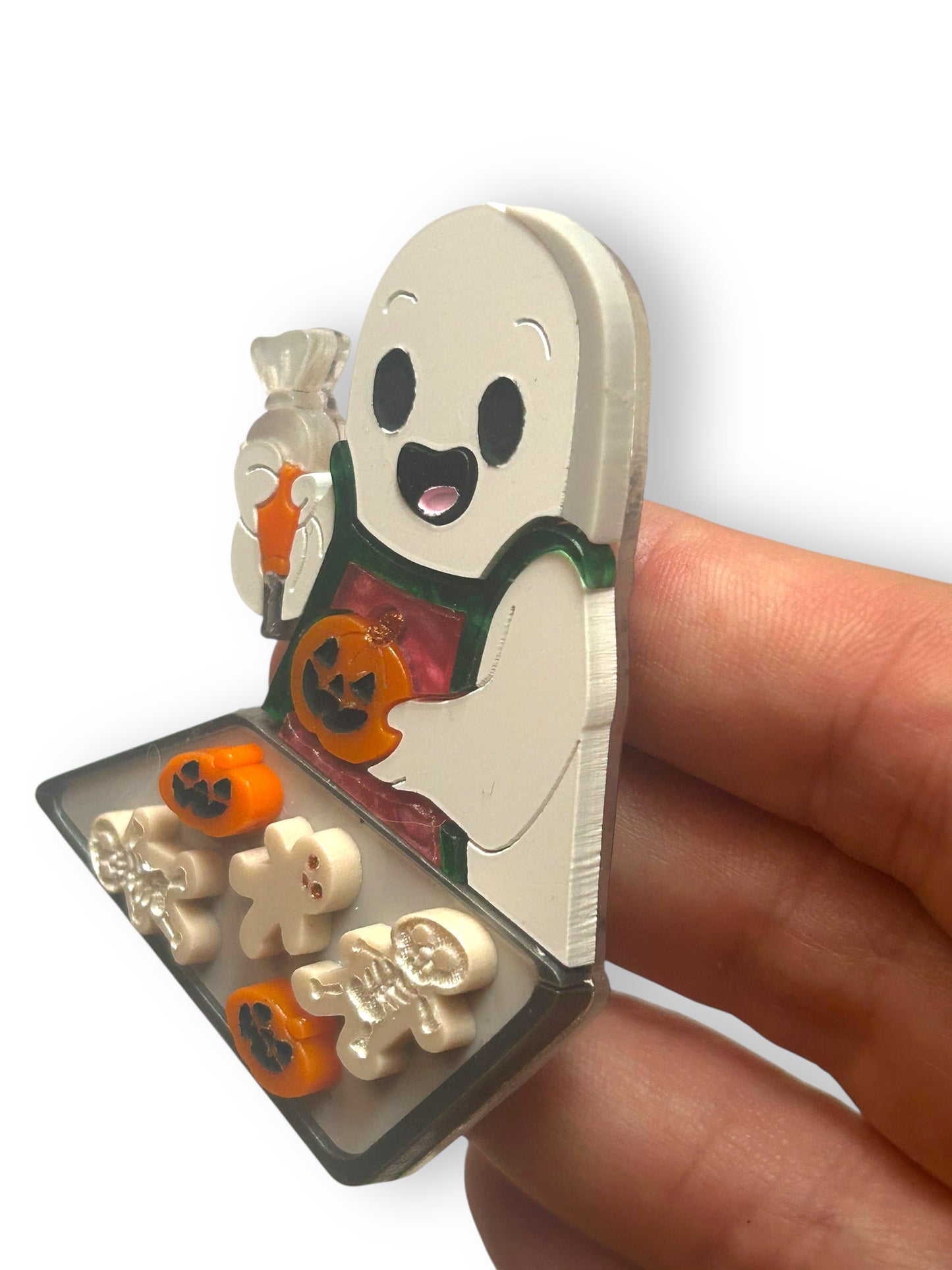 Spooky Christmas  - Spilla Fantasma che Farcisce i Biscotti