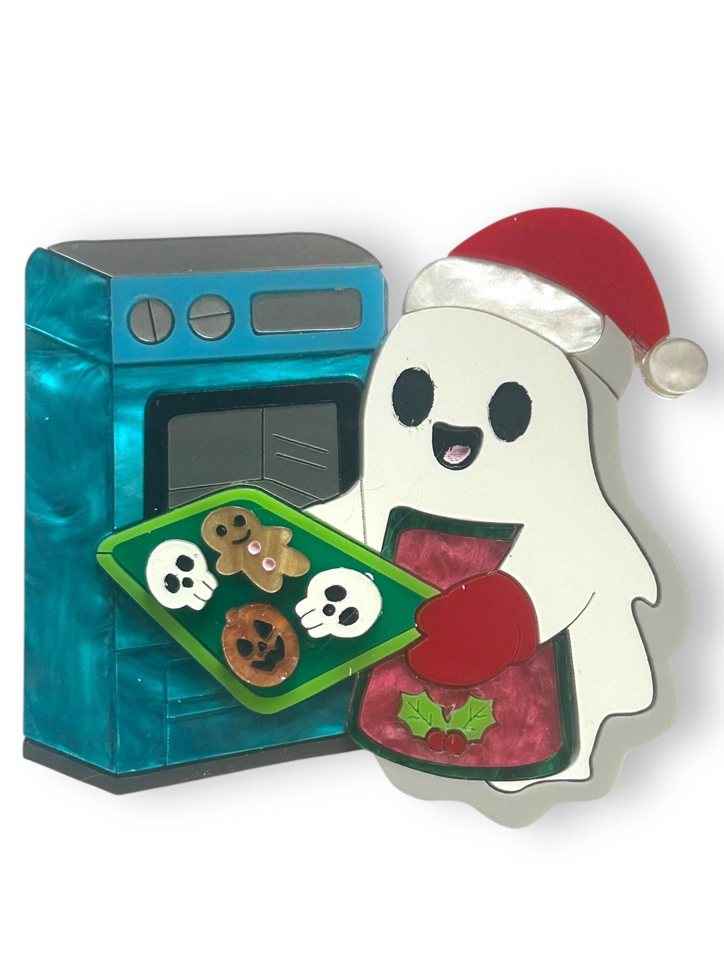 Spooky Christmas  - Spilla Fantasma che Prepara i Biscotti nel Forno