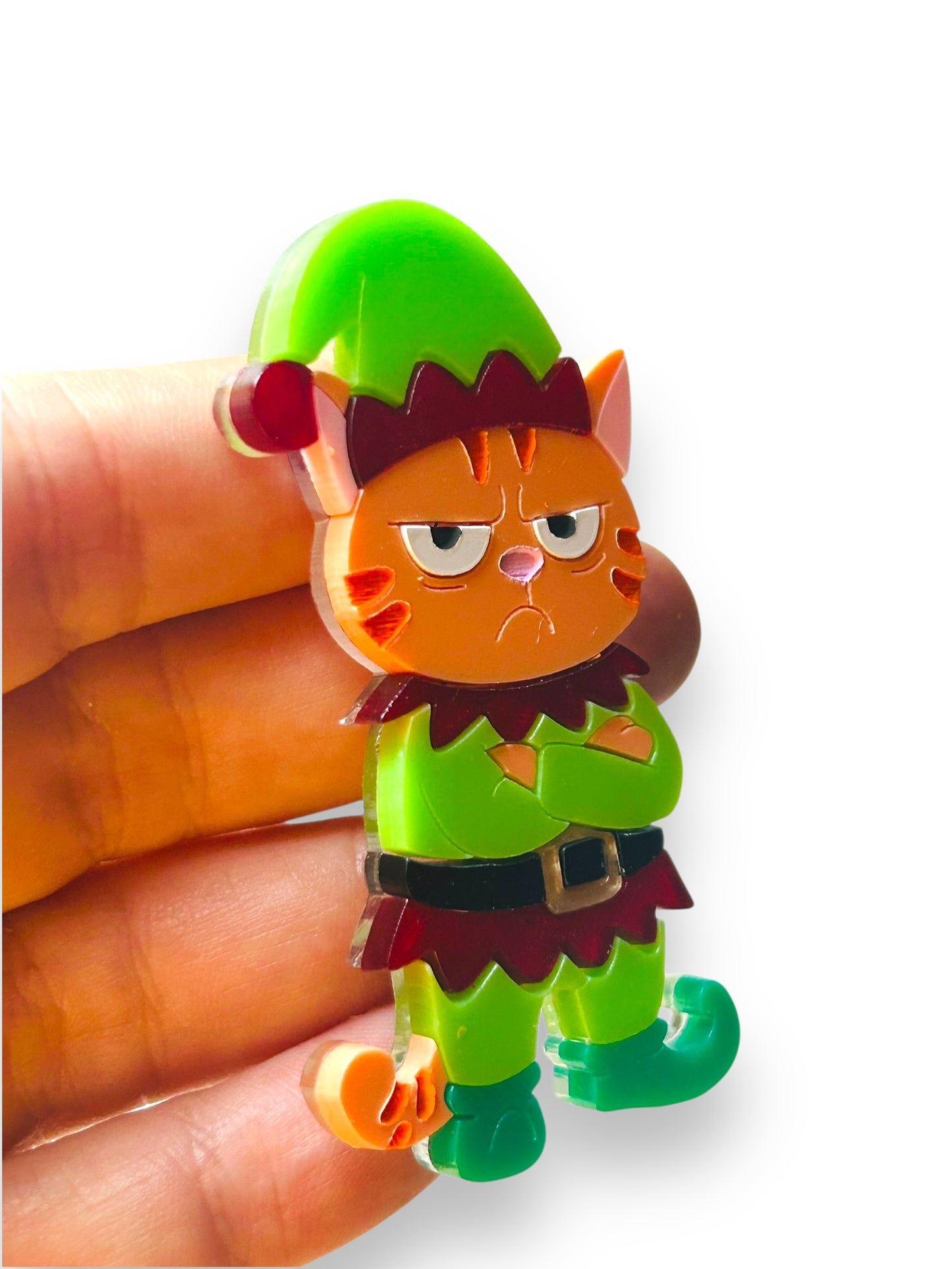 Meowy Christmas - Spilla Gatto Elfo Natalizio