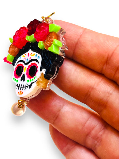 Mexico Lindo Y Querido - Orecchini Frida Kahlo Calavera