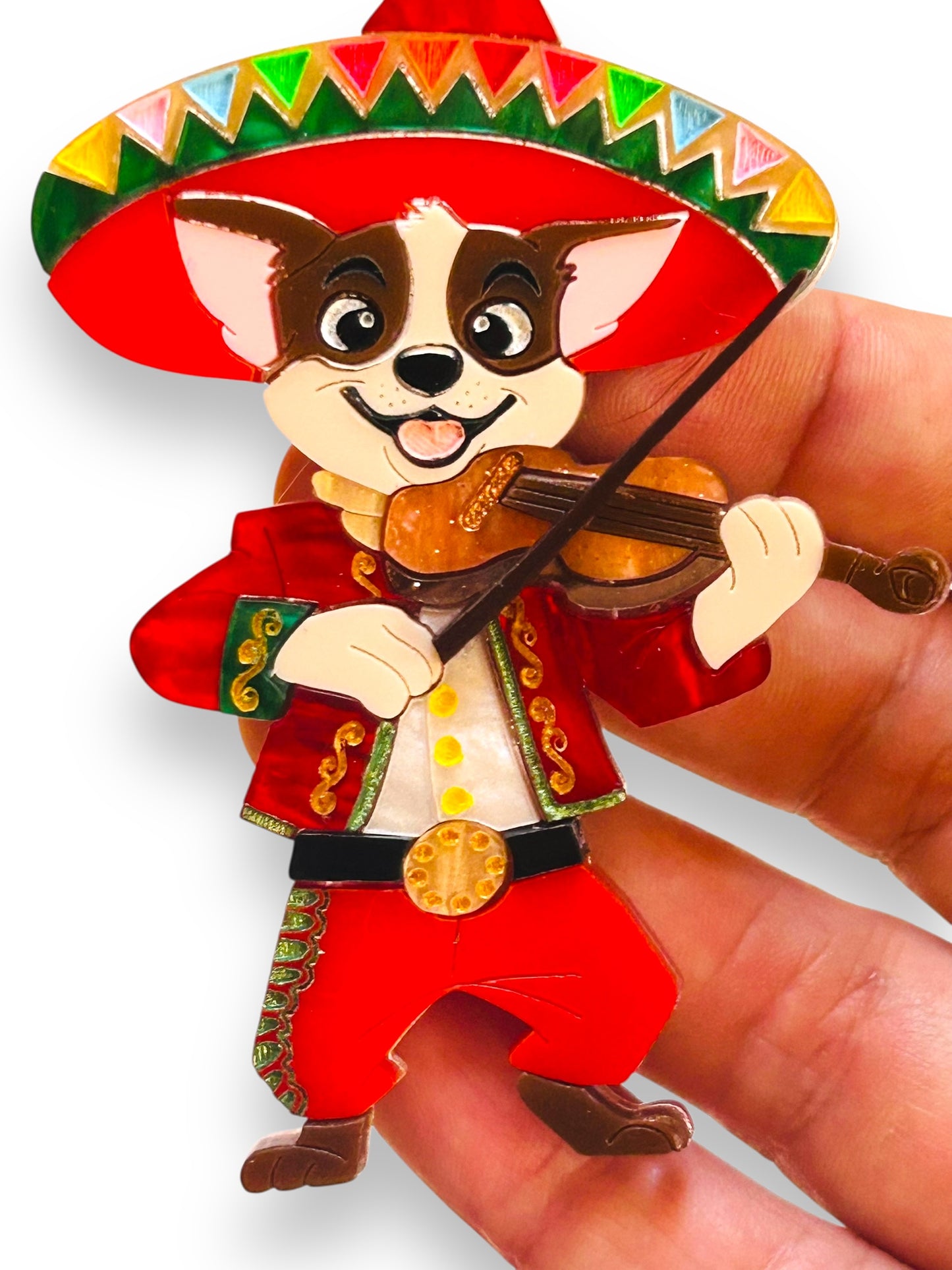 Mexico Lindo Y Querido - Spilla Mariachi Chihuahua con Violino