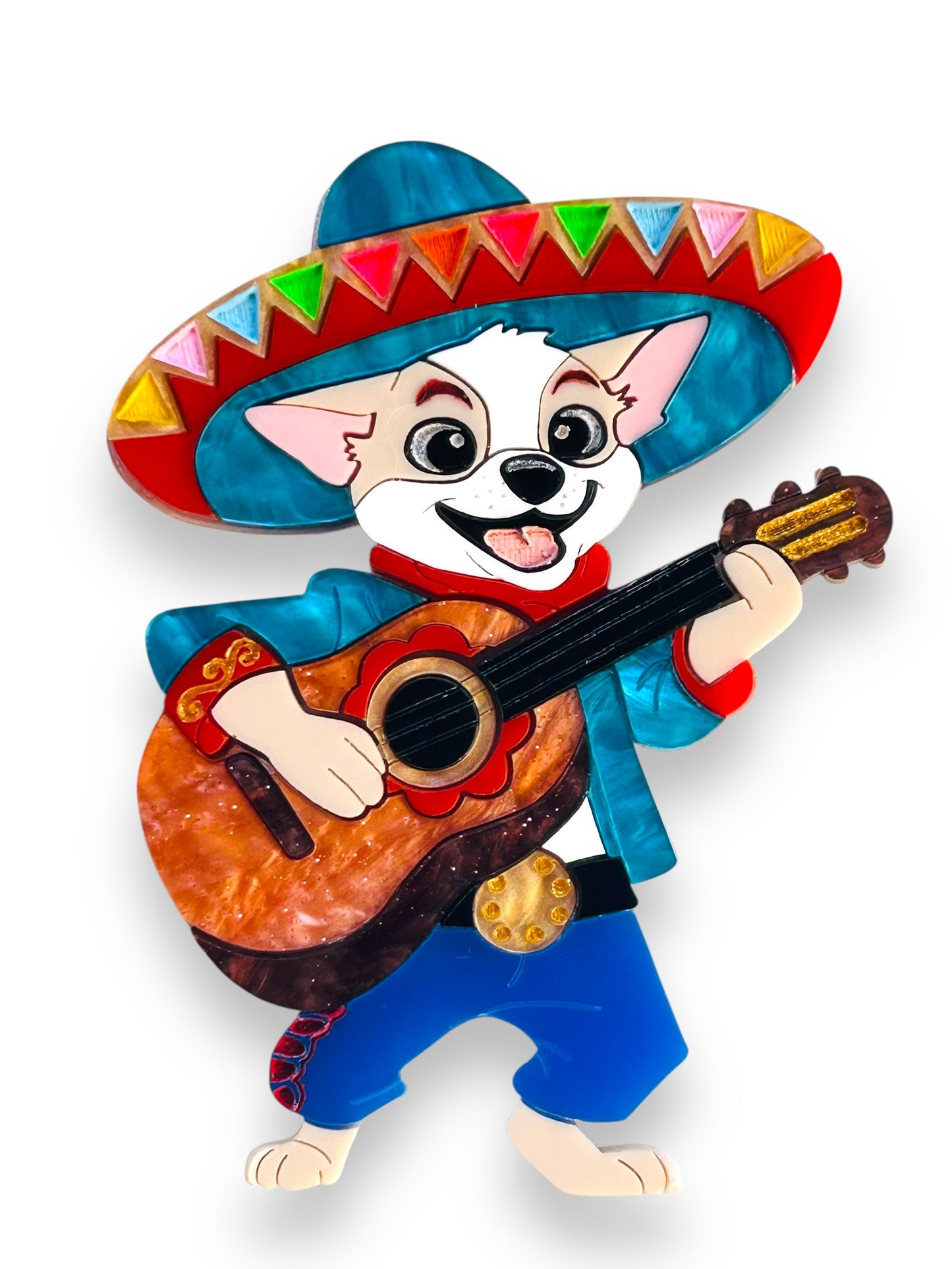 Mexico Lindo Y Querido - Spilla Mariachi Chihuahua con Chitarra