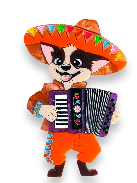 Mexico Lindo Y Querido - Spilla Mariachi Chihuahua con Fisarmonica