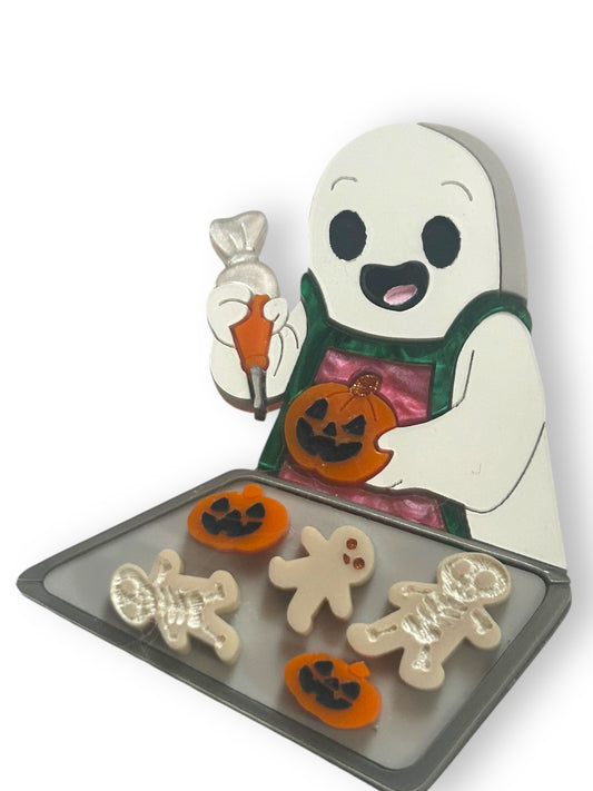 Spooky Christmas  - Spilla Fantasma che Farcisce i Biscotti