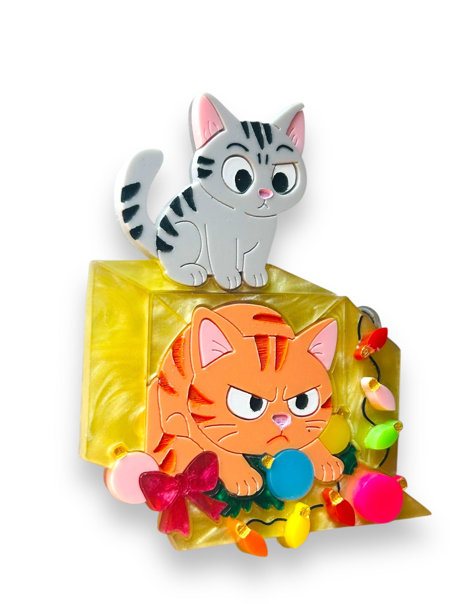 Meowy Christmas - Spilla Gatto in Agguato dentro Scatolone