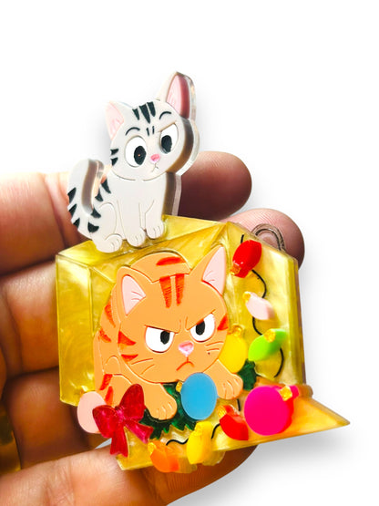 Meowy Christmas - Spilla Gatto in Agguato dentro Scatolone