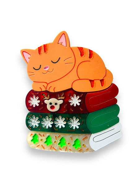 Meowy Christmas - Spilla Gatto sopra Maglioni Natalizi