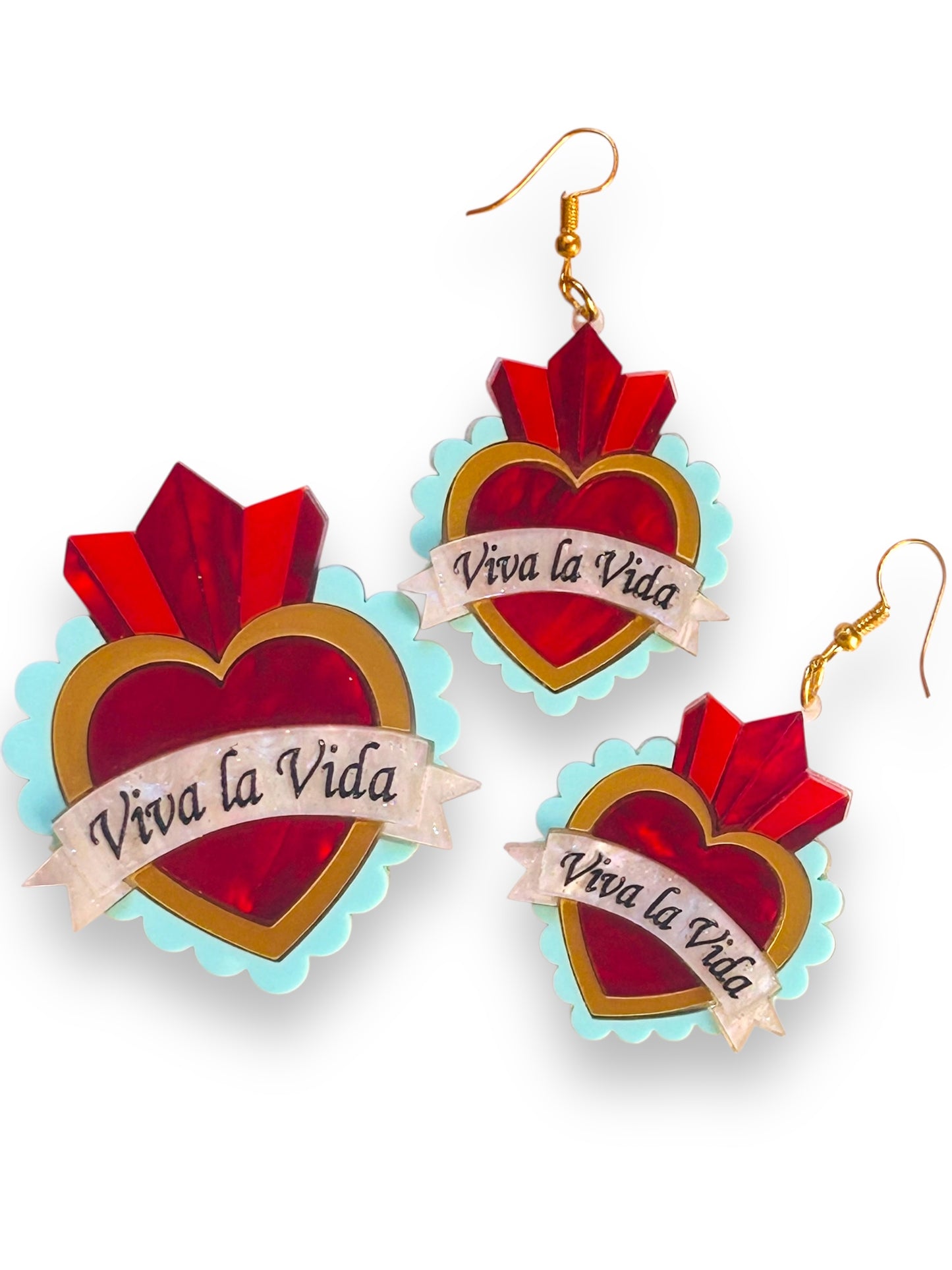 Mexico Lindo Y Querido - Spilla Cuore Sacro "Viva la Vida"