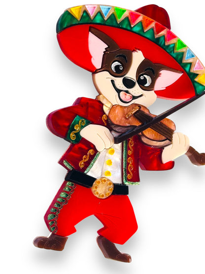 Mexico Lindo Y Querido - Spilla Mariachi Chihuahua con Violino